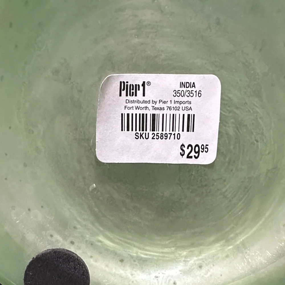 Pier 1 pearlescent Green Vase